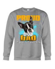 Boston Terrier-Proud Dog Dad Crewneck Sweatshirt tile
