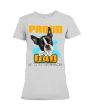 Boston Terrier-Proud Dog Dad Premium Fit Ladies Tee tile