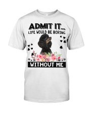 Poodle-Black-Admit It Classic T-Shirt front