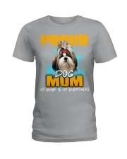 Shih Tzu-Proud Dog Mom Ladies T-Shirt tile