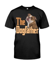 English Bulldog-The Dogfather-02 Classic T-Shirt front
