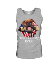 Boxer-Dog Flag-Dad Unisex Tank tile