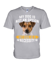 Rat Terrier-Necessity V-Neck T-Shirt tile