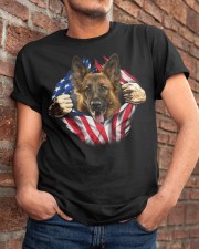 German Shepherd-Dog Flag Classic T-Shirt apparel-classic-tshirt-lifestyle-26