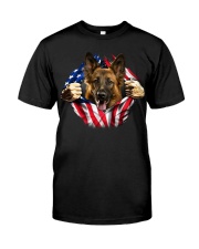 German Shepherd-Dog Flag Classic T-Shirt front