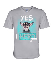 Chihuahua-I Herd You V-Neck T-Shirt tile