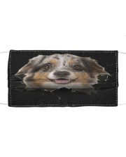 Australian Shepherd-Hole Crack Cloth face mask front