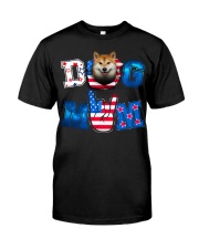 Shiba Inu-USA Mom Classic T-Shirt front