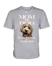 Labradoodle-Mom And Dog V-Neck T-Shirt tile