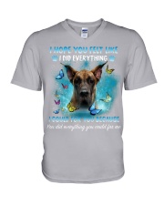 Great Dane-Did Everything V-Neck T-Shirt tile