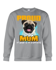 Pug-Proud Dog Mom Crewneck Sweatshirt tile