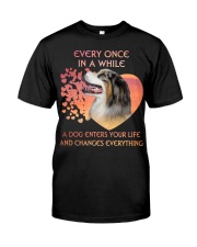 Australian Shepherd-Enters Your Life Classic T-Shirt front