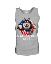 Husky-Dog Flag-Dad Unisex Tank tile