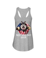 Husky-Dog Flag-Dad Ladies Flowy Tank tile