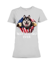 Husky-Dog Flag-Dad Premium Fit Ladies Tee tile