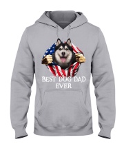 Husky-Dog Flag-Dad Hooded Sweatshirt tile