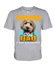 Labradoodle-Proud Dog Dad V-Neck T-Shirt tile