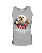 Maltese-Dog Flag-Dad Unisex Tank tile