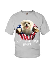 Maltese-Dog Flag-Dad Youth T-Shirt tile