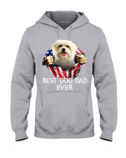 Maltese-Dog Flag-Dad Hooded Sweatshirt tile