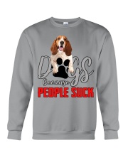 Basset Hound-People Suck Crewneck Sweatshirt tile