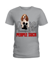 Basset Hound-People Suck Ladies T-Shirt tile