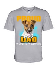 Jack Russell Terrier-Proud Dog Dad V-Neck T-Shirt tile