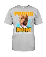 Pitbull-Proud Dog Mom Classic T-Shirt tile