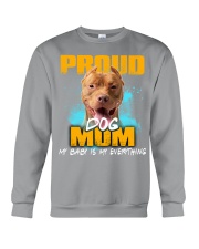 Pitbull-Proud Dog Mom Crewneck Sweatshirt tile
