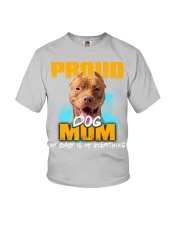Pitbull-Proud Dog Mom Youth T-Shirt tile
