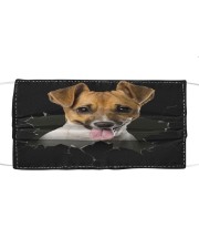 Jack Russell Terrier-Hole Crack Cloth face mask front
