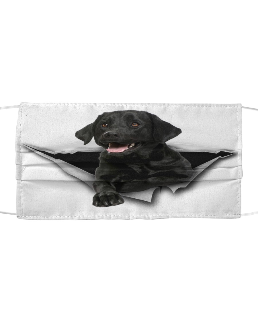 Labrador-Black-Face Mask-Torn Cloth face mask