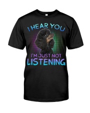 Poodle-Black-I Hear You Classic T-Shirt front
