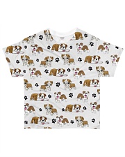 English Bulldog - Paw All-over T-Shirt front
