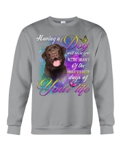 Labrador-Chocolate-Bless You Crewneck Sweatshirt tile