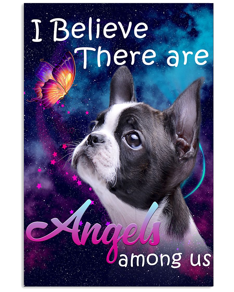 Boston Terrier-Angels-Poster 11x17 Poster