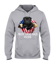 Pug-Black-Dog Flag-Dad Hooded Sweatshirt tile