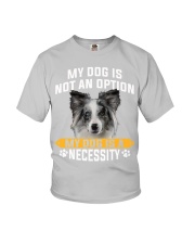 Blue Merle Collie-Necessity Youth T-Shirt tile