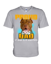 American Pit Bull Terrier-Proud Dog Dad V-Neck T-Shirt tile