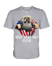 Shih Tzu-02-Dog Flag-Dad V-Neck T-Shirt tile