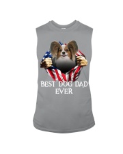 Papillon-Dog Flag-Dad Sleeveless Tee tile