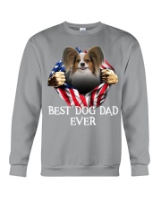 Papillon-Dog Flag-Dad Crewneck Sweatshirt tile