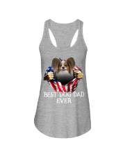 Papillon-Dog Flag-Dad Ladies Flowy Tank tile