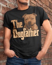 Staffordshire Bull Terrier-The Dogfather Classic T-Shirt apparel-classic-tshirt-lifestyle-26