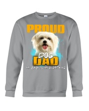 Maltese-Proud Dog Dad Crewneck Sweatshirt tile