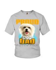 Maltese-Proud Dog Dad Youth T-Shirt tile