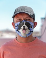 Border Collie-Blue Mask Cloth face mask aos-face-mask-lifestyle-06