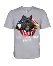 French Bulldog-02-Dog Flag-Dad V-Neck T-Shirt tile