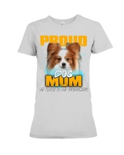 Papillon 2-Proud Dog Mom Premium Fit Ladies Tee tile