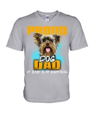 Yorkshire Terrier-Proud Dog Dad V-Neck T-Shirt tile